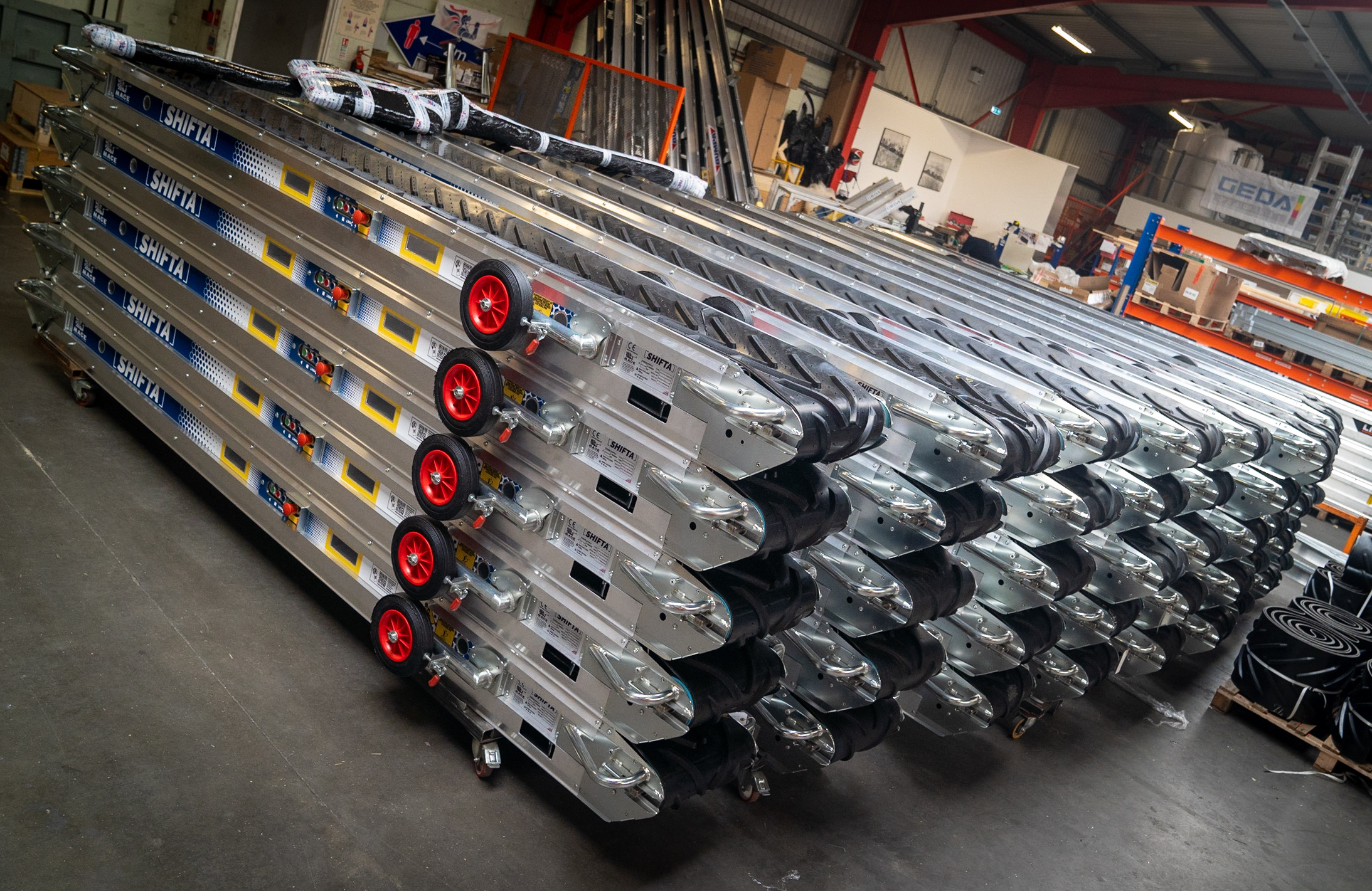 Mace Industries Shifta Mk4 Stacked for Storage Transport